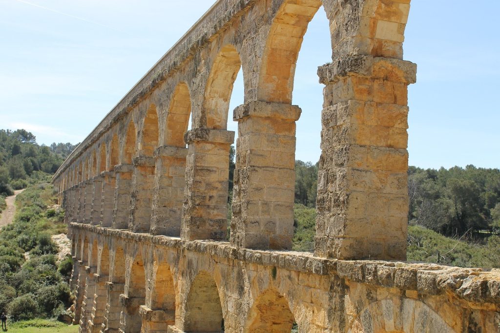 spain, aqueduct, ancient, roman